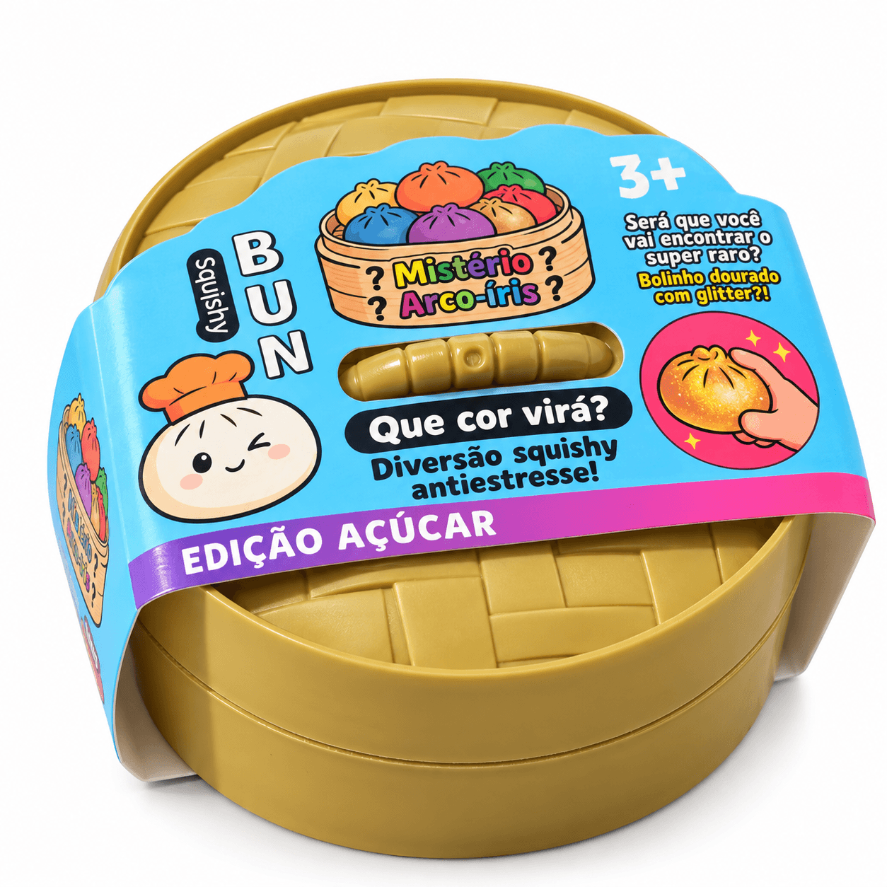 Squishy Bun Mistério Arco-íris